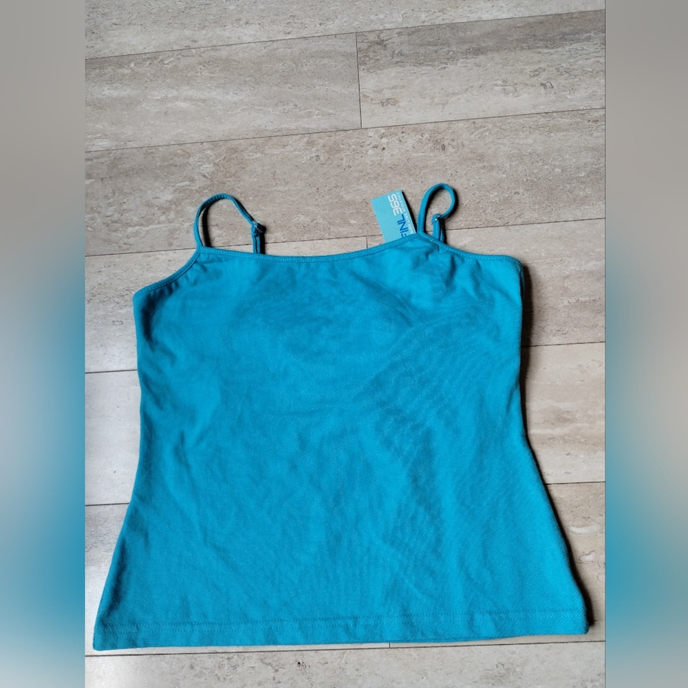 NWT Finish Athletics blue cami top size large
